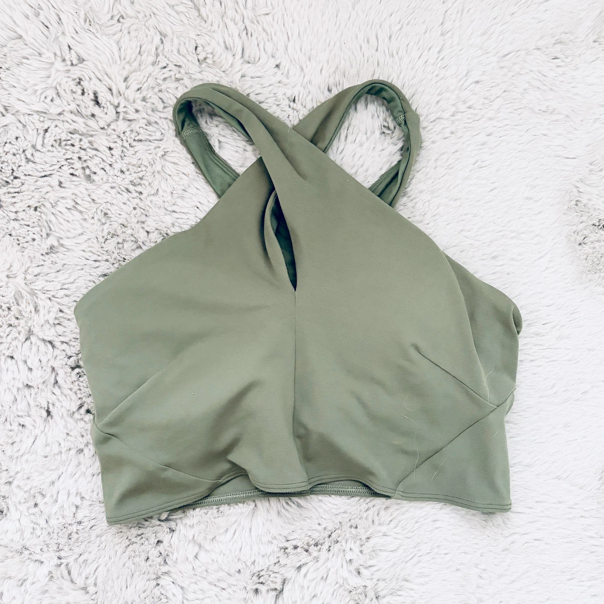 Lululemon Dark Forest Keyhole Longline Sports Bra Size 8