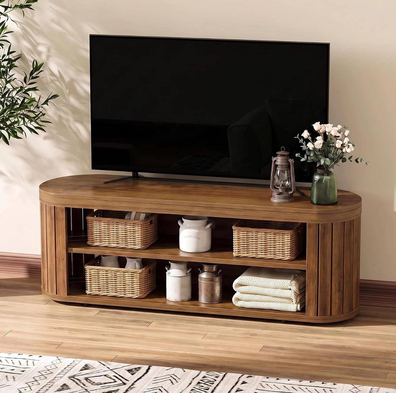 Brand new Oval Wooden Media Console