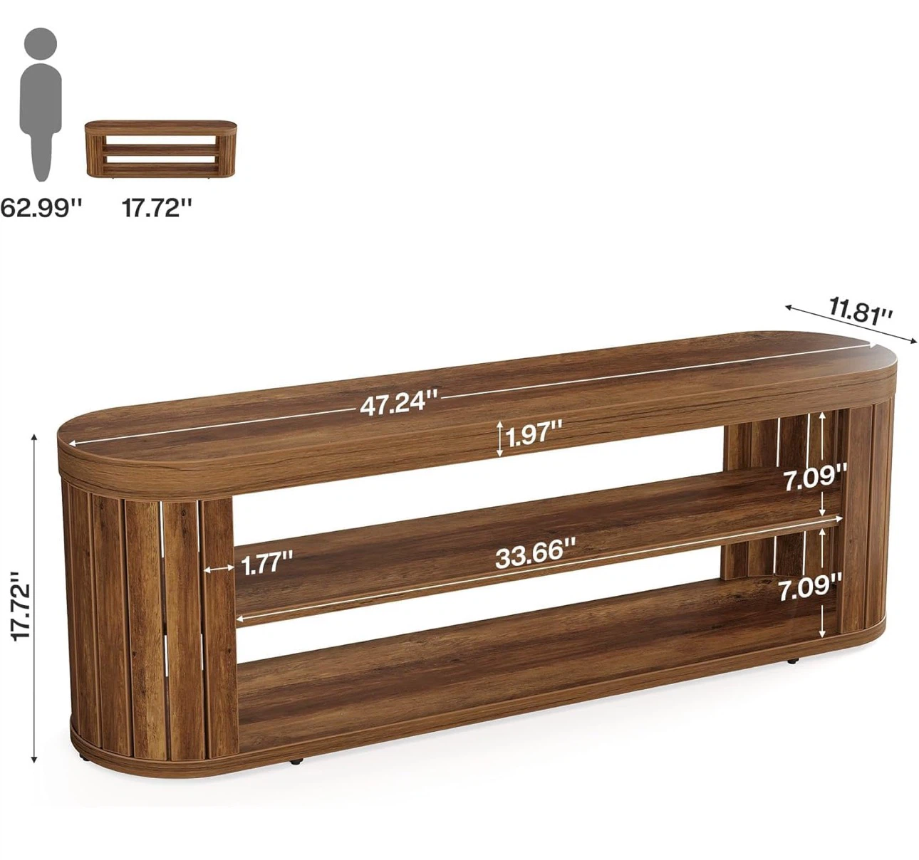 Brand new Oval Wooden Media Console - photo 5