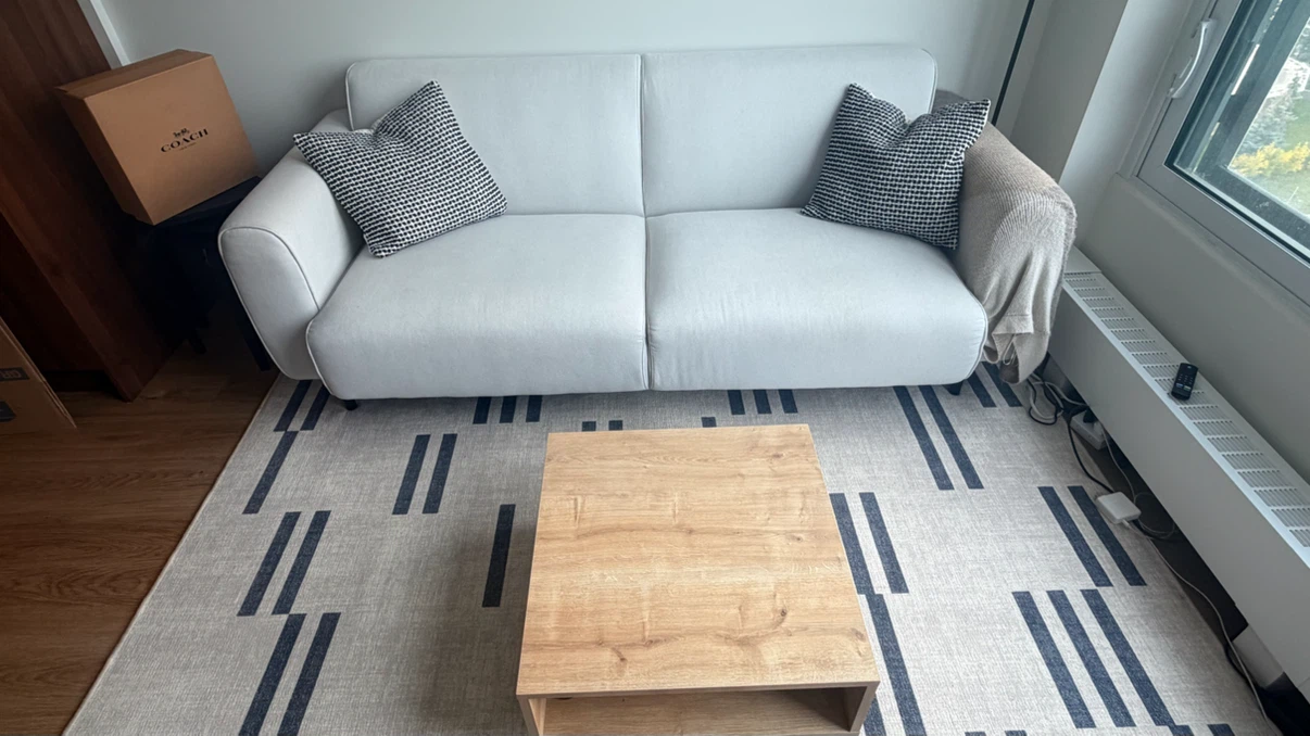 Beige 3 Seater Sofa - photo 4
