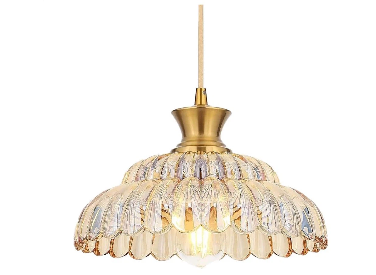Vintage Glass Pendant Light 11.8 Inch
