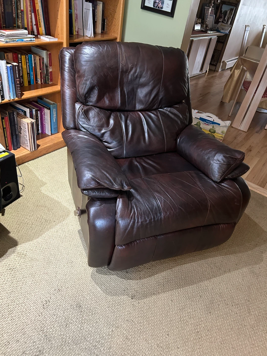 Dark Brown Leather Recliner
