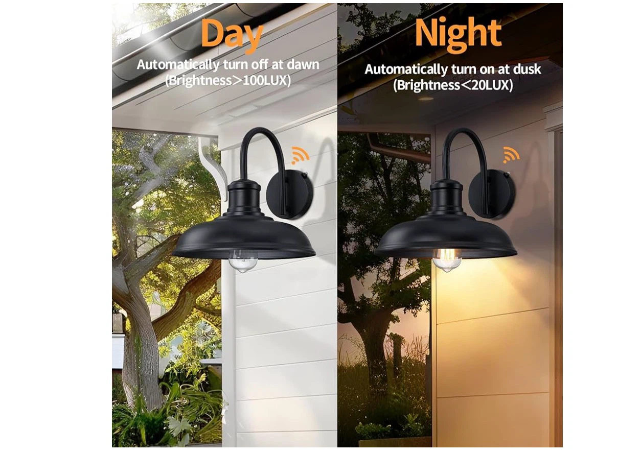 Outdoor Wall Sconce Dusk to Dawn Light - photo 2