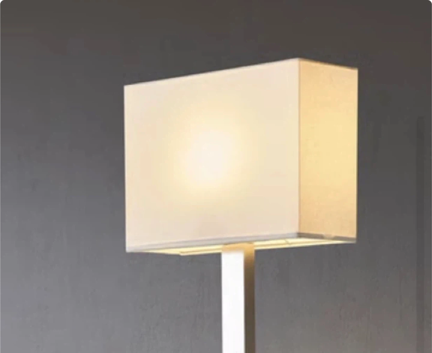 Free bulb, Modern Rectangular Table Lamp