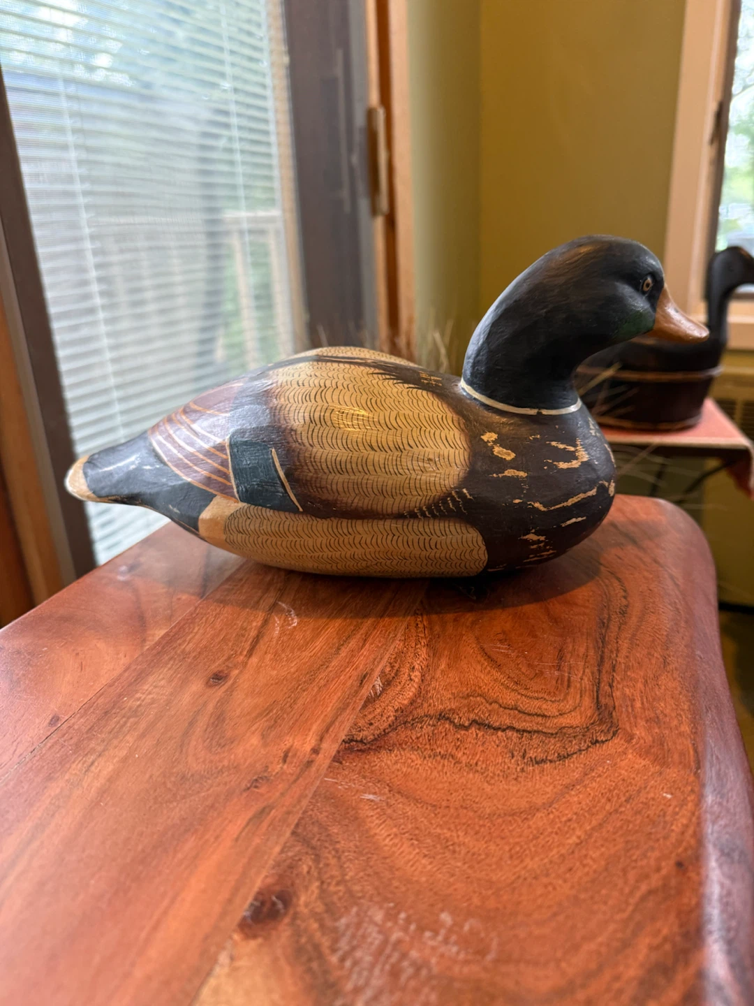 Vintage Hand-Painted Wooden Duck Decoy