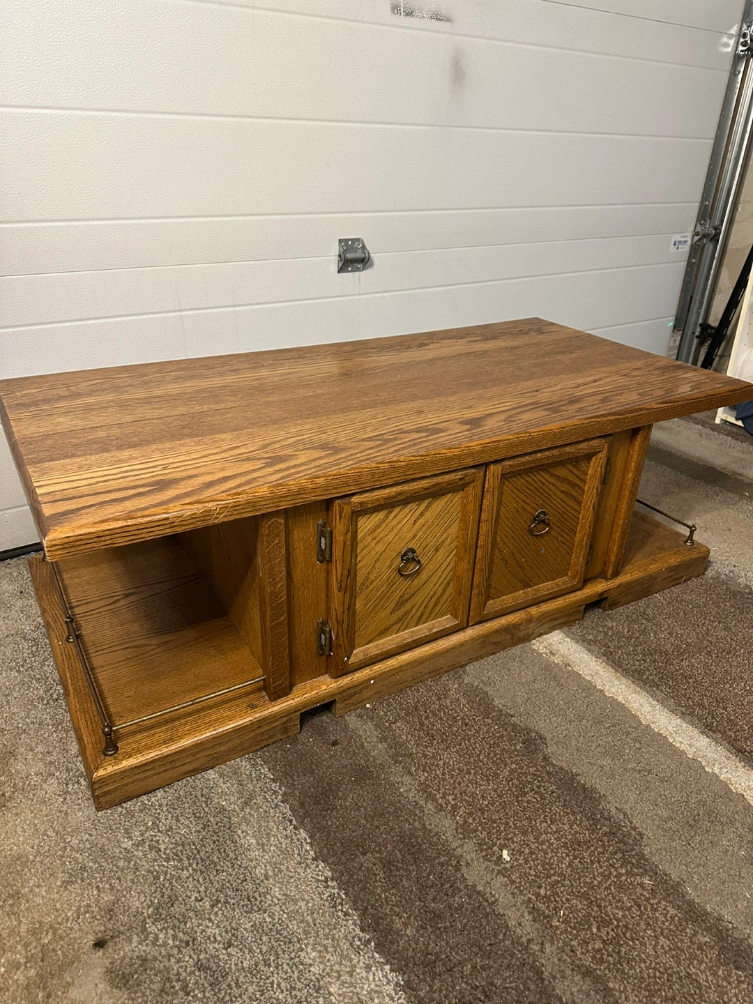 Oak Lift-Top Coffee Table with Storage