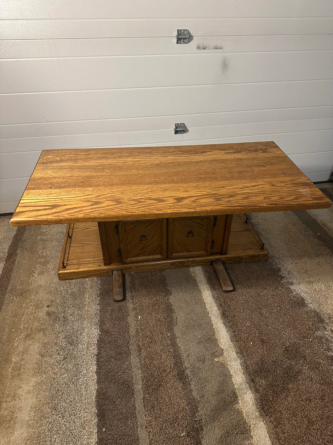 Oak Lift-Top Coffee Table with Storage - photo 3