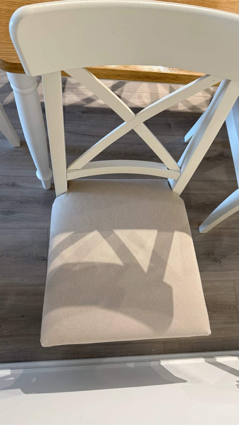 Wooden Dining table 130x80cm and 6 chairs set - photo 4