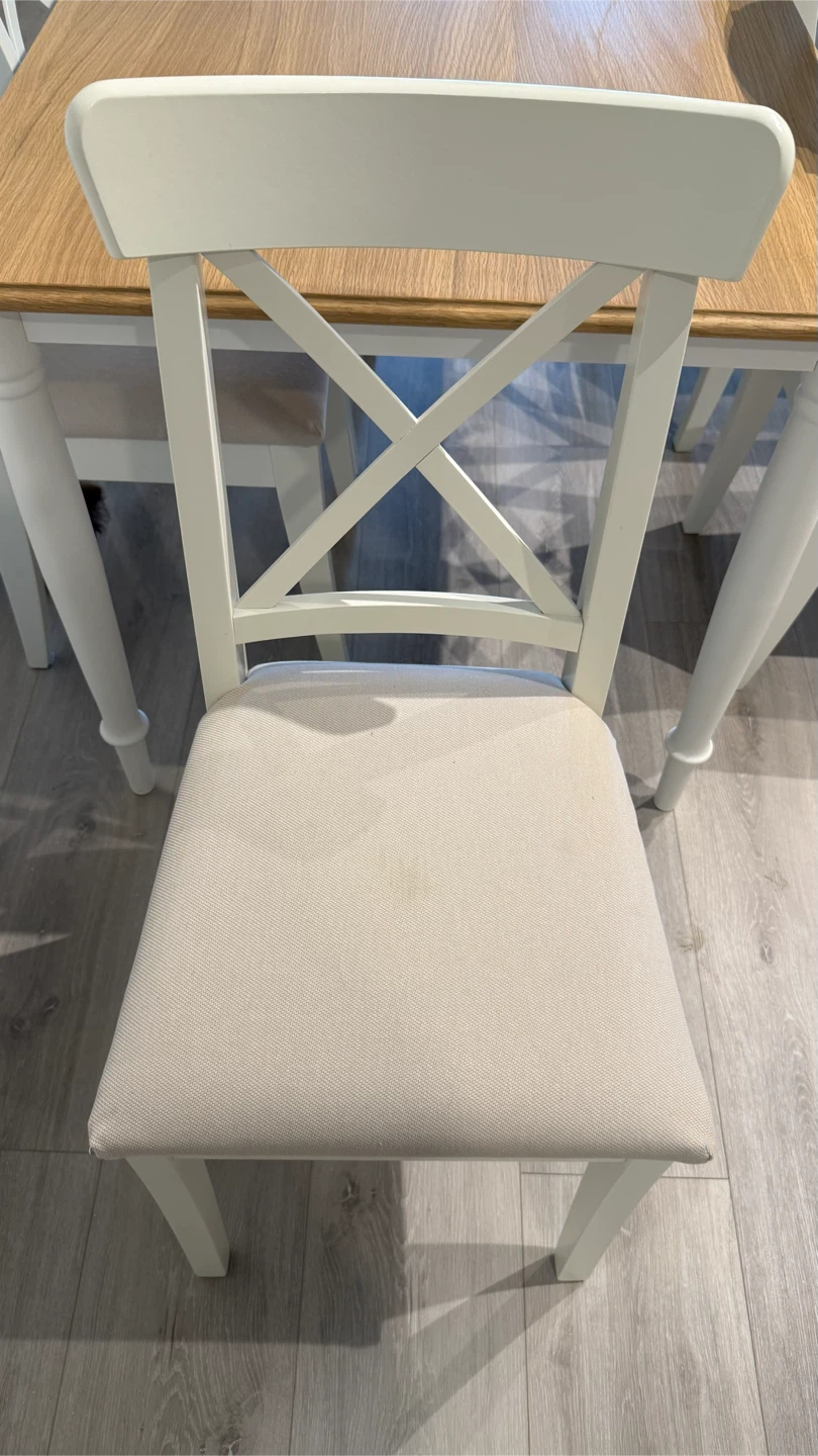 Wooden Dining table 130x80cm and 6 chairs set - photo 5
