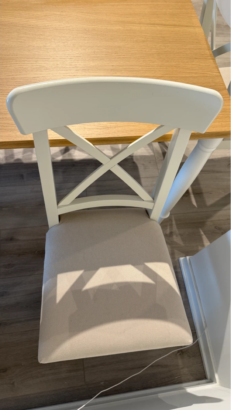 Wooden Dining table 130x80cm and 6 chairs set - photo 3