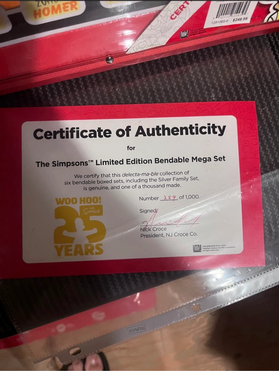 THE SIMPSONS 25th ANNIVERSARY BENDABLE MEGA SET #259/1000 — - photo 3