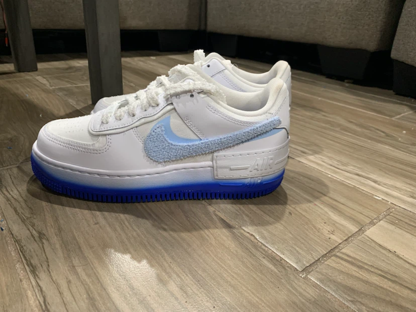 Nike Air Force 1 Shadow White and Blue women’s size 6