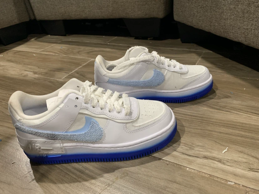 Nike Air Force 1 Shadow White and Blue women’s size 6 - photo 3