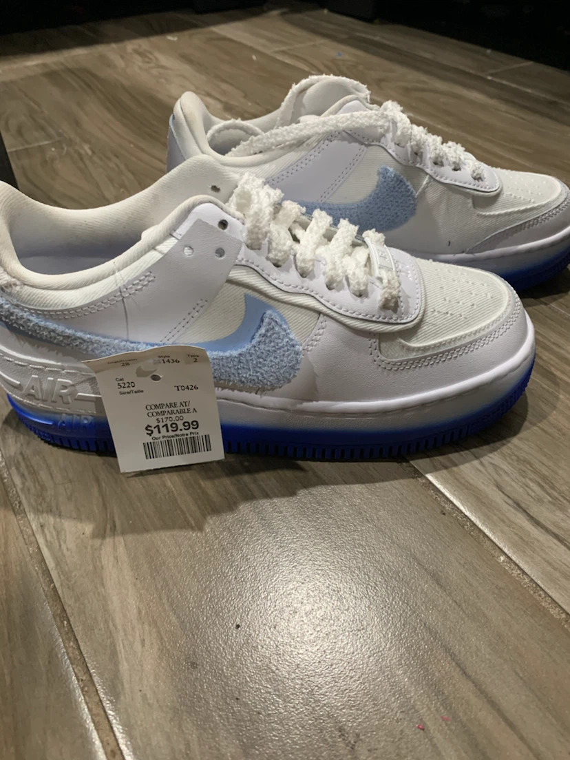 Nike Air Force 1 Shadow White and Blue women’s size 6 - photo 5