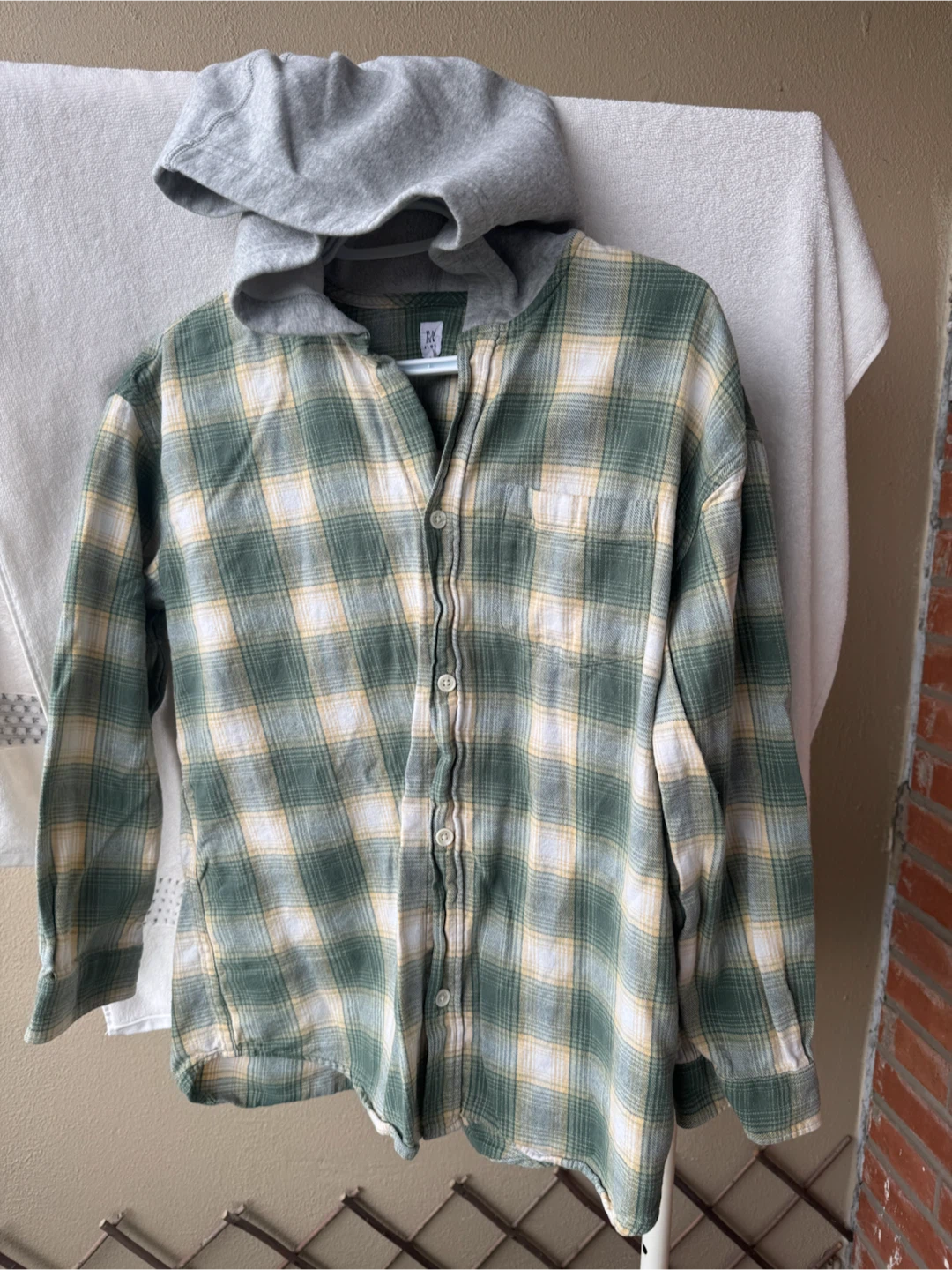 Gap Kids Plaid Hooded Flannel Shirt