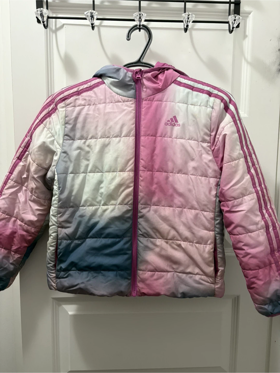 Adidas Kids Hooded Puffer Jacket size 7-8