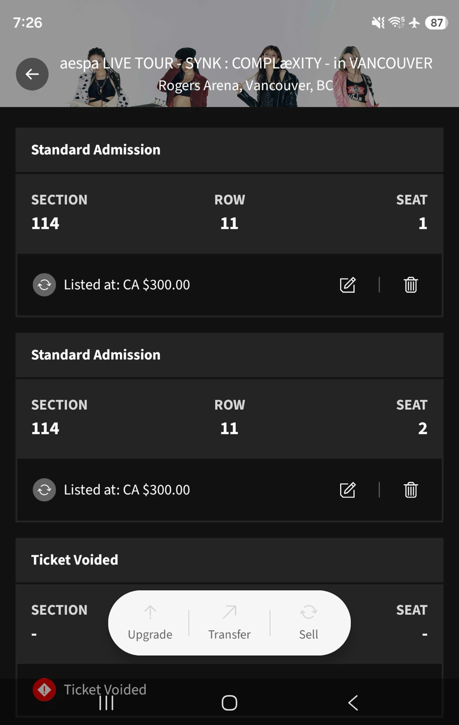 Aespa tickets october 11 vancouver