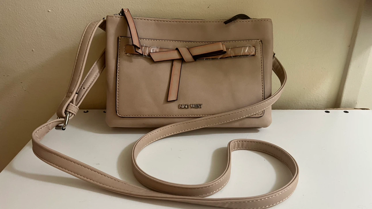 New-Nine West Beige Crossbody Bag