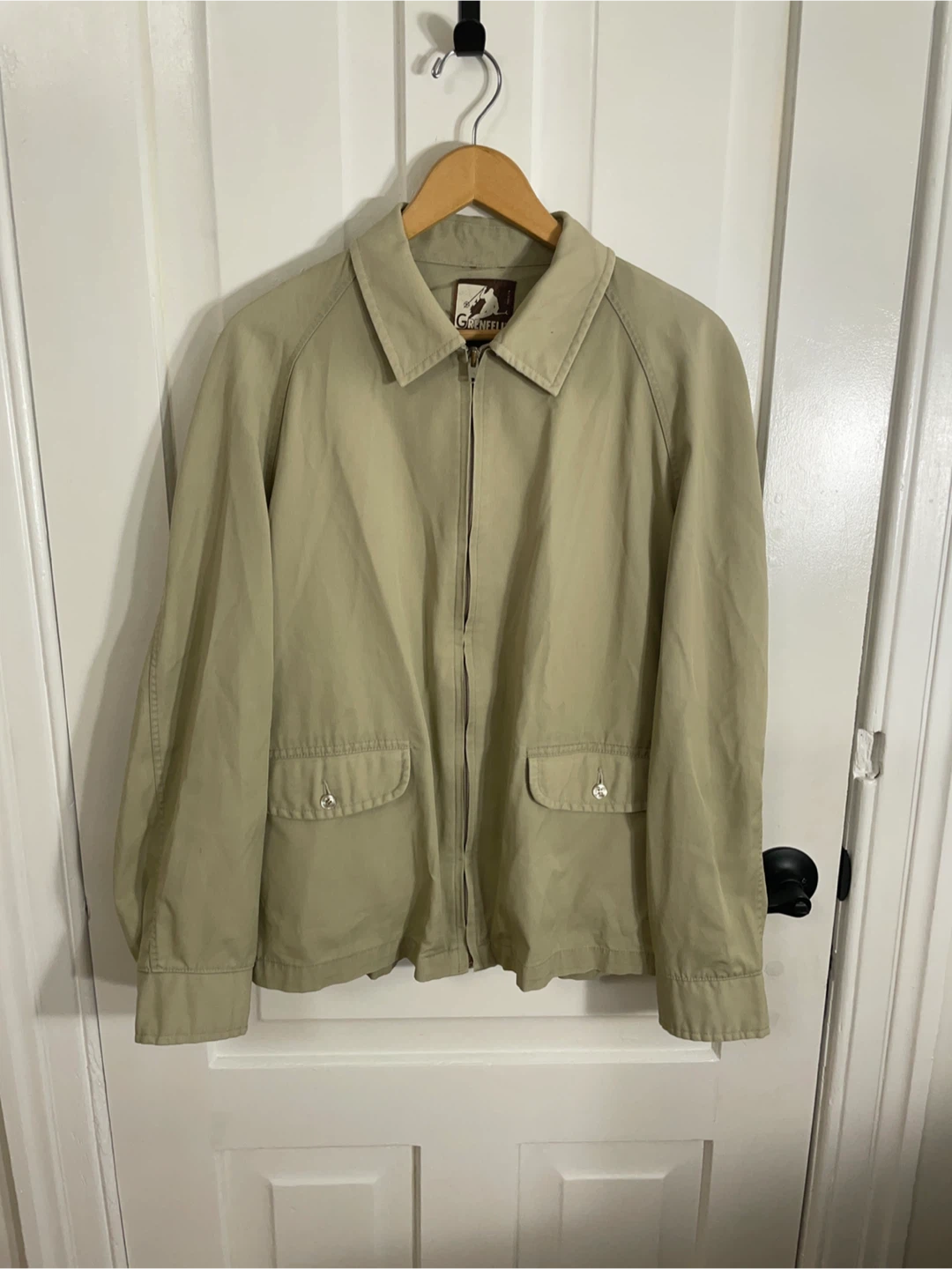 Vintage Grenfell Beige Windbreaker Jacket
