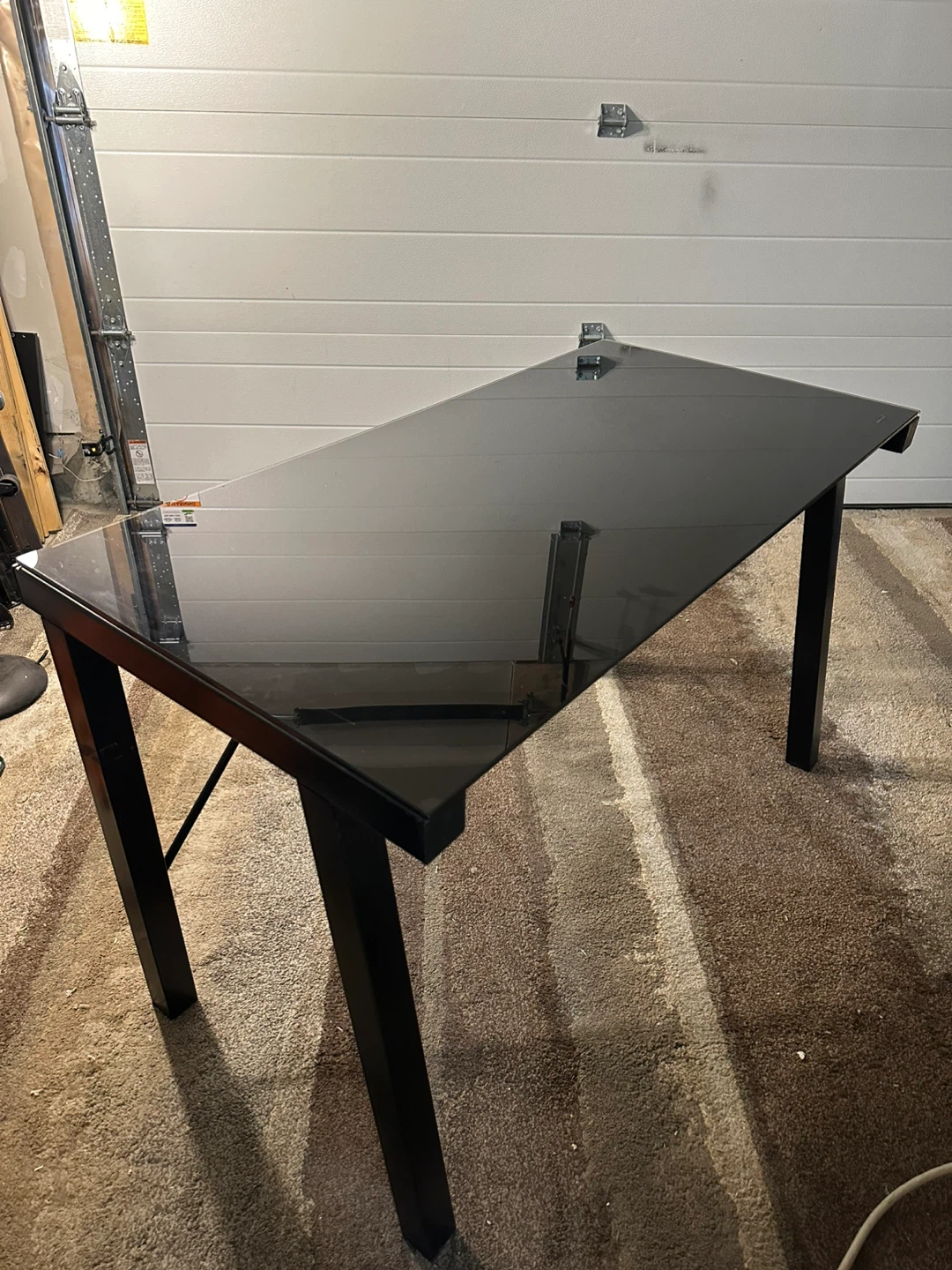 Black Tempered Glass Desk