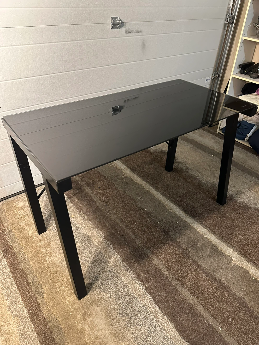 Black Tempered Glass Desk - photo 2