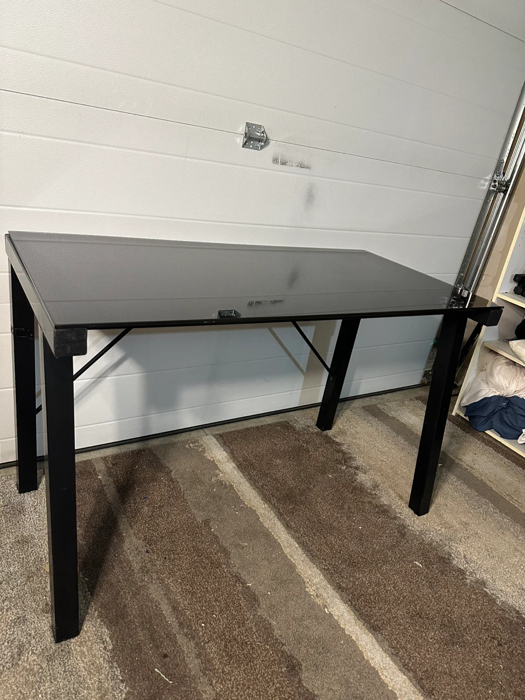Black Tempered Glass Desk - photo 5