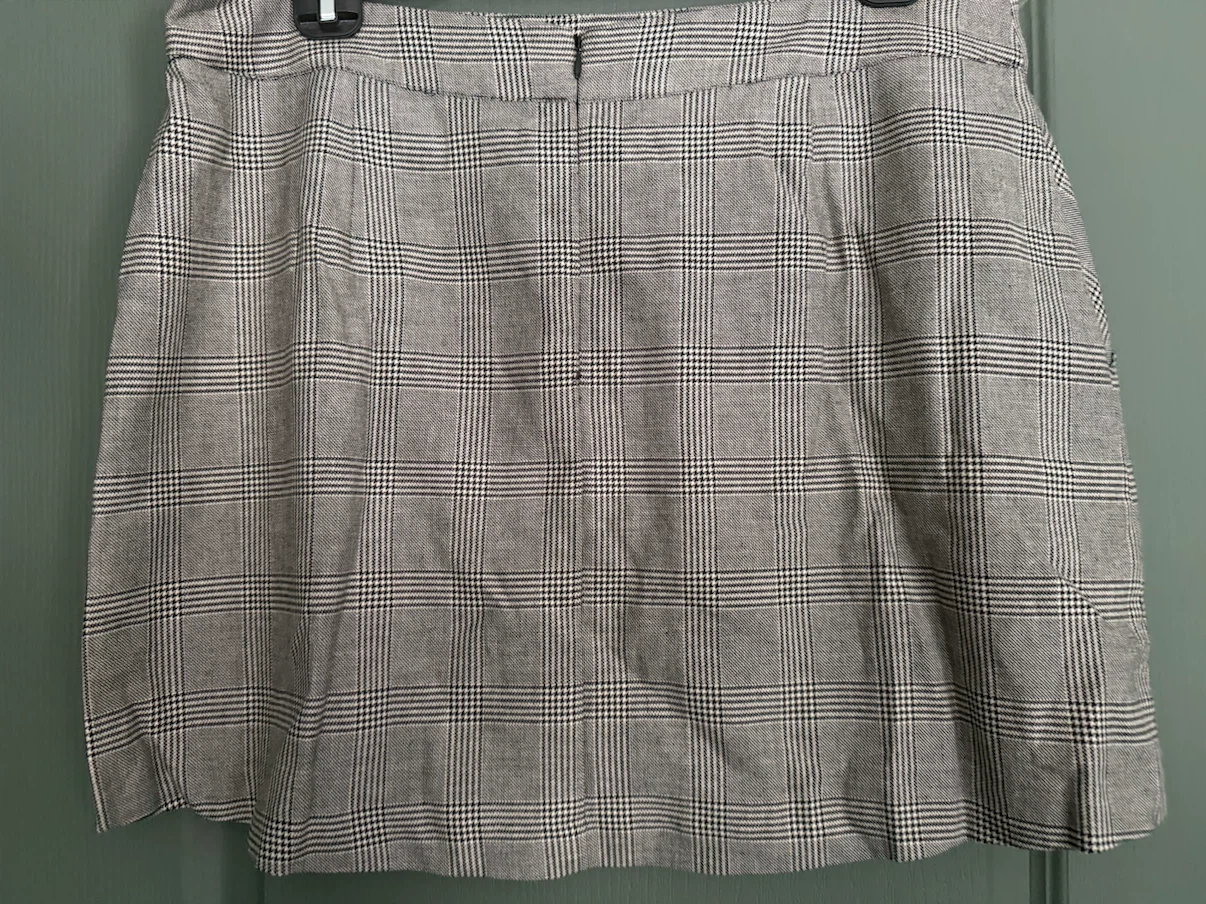 Grey plaid mini skirt Frank & Oak XL - photo 2
