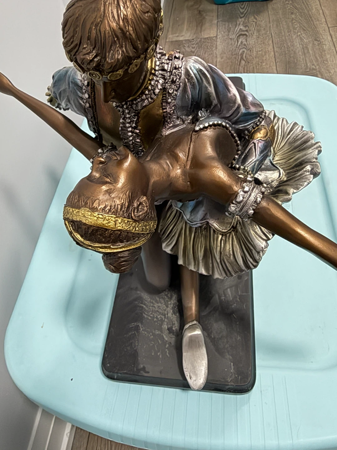 Ballroom Dancers Bronze Finish Statue - photo 2