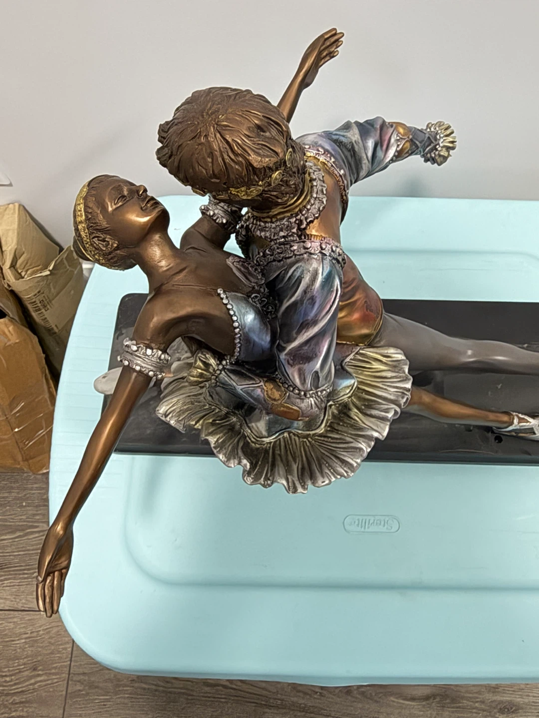 Ballroom Dancers Bronze Finish Statue - photo 3