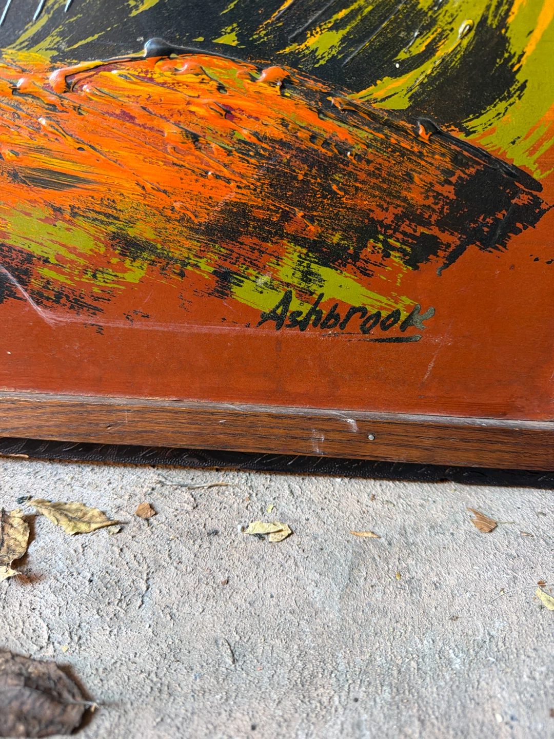 Vintage Ashbrook Mushroom and Butterfly Painting - photo 2