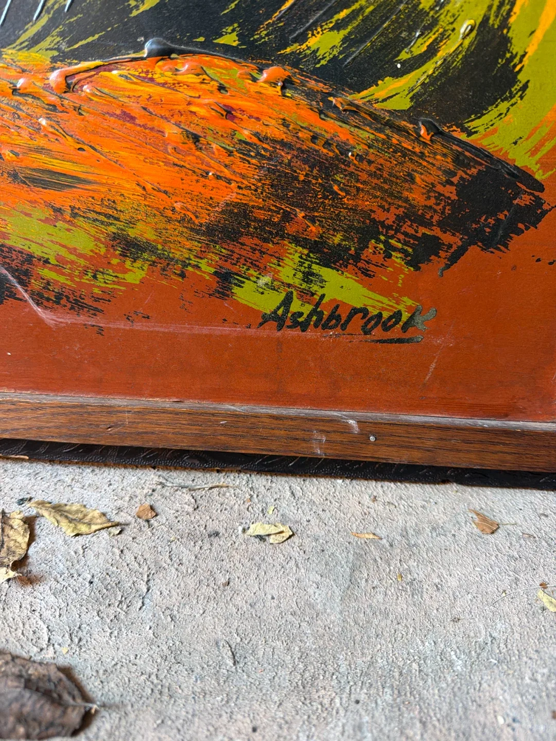 Vintage Ashbrook Mushroom and Butterfly Painting - photo 2