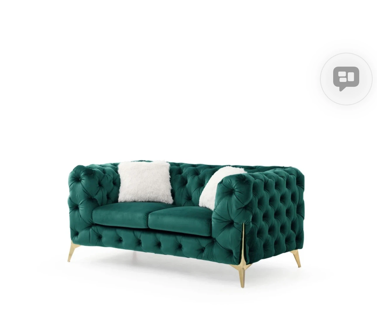 Green Velvet Chesterfield Sofa Set - photo 3