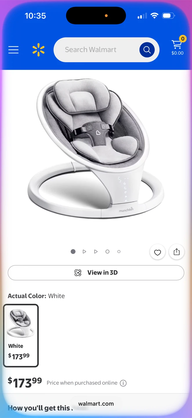 Munchkin Bluetooth Baby Swing White - photo 2