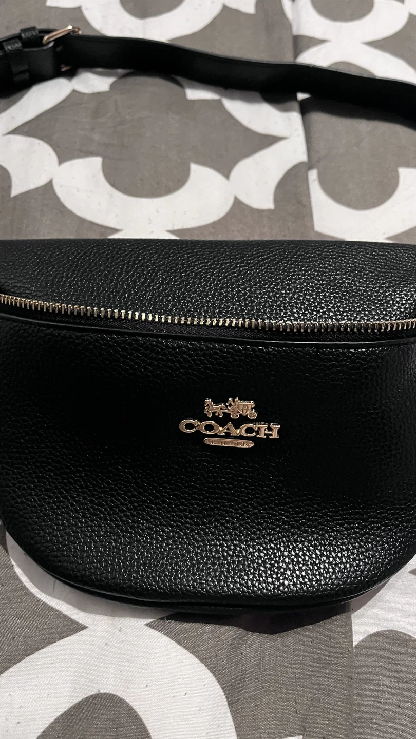 Coach Black Pebble Leather Belt Bag - photo 2
