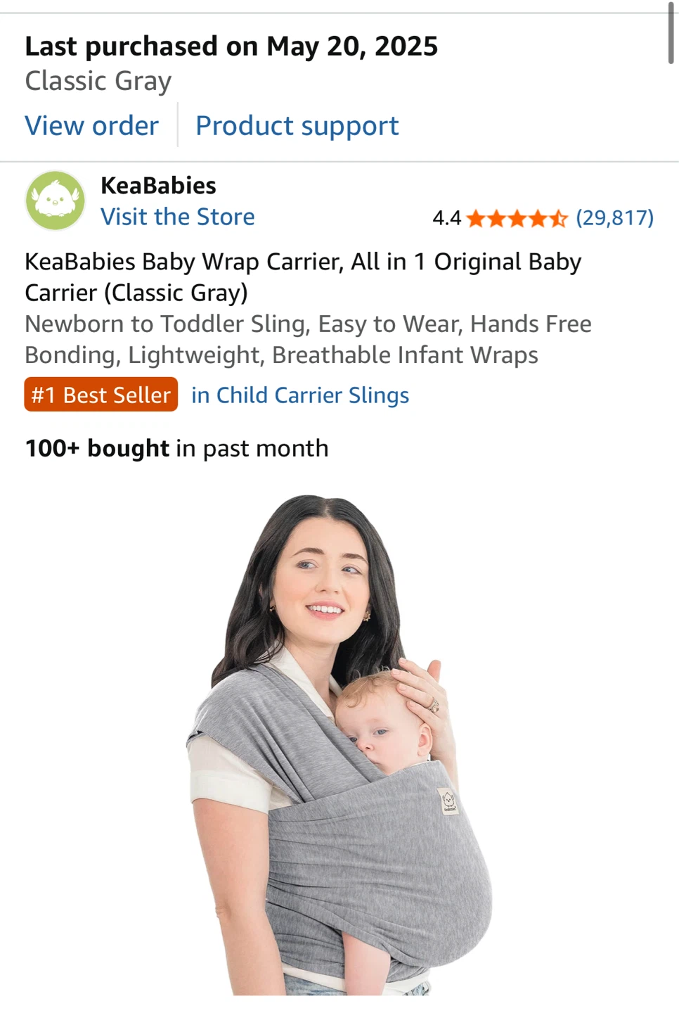 KeaBabies Baby Wrap Carrier - photo 2