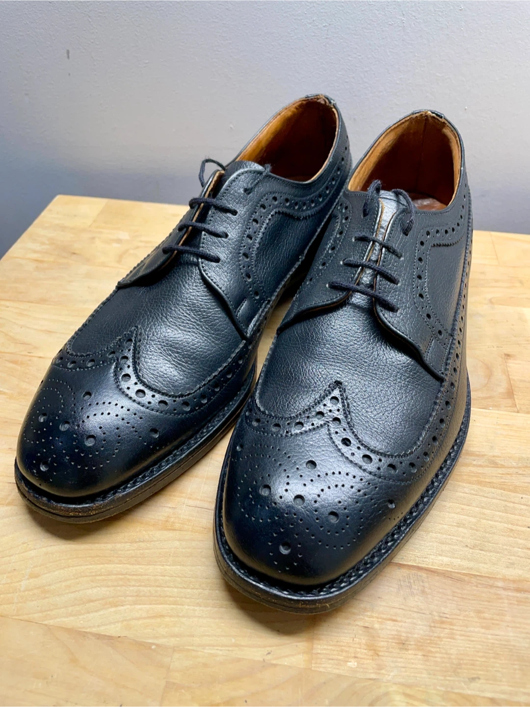 Vintage Hudsons's Bay Black Longwing Blucher Shoes - photo 2