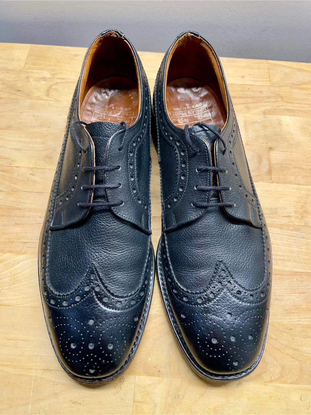 Vintage Hudsons's Bay Black Longwing Blucher Shoes - photo 3