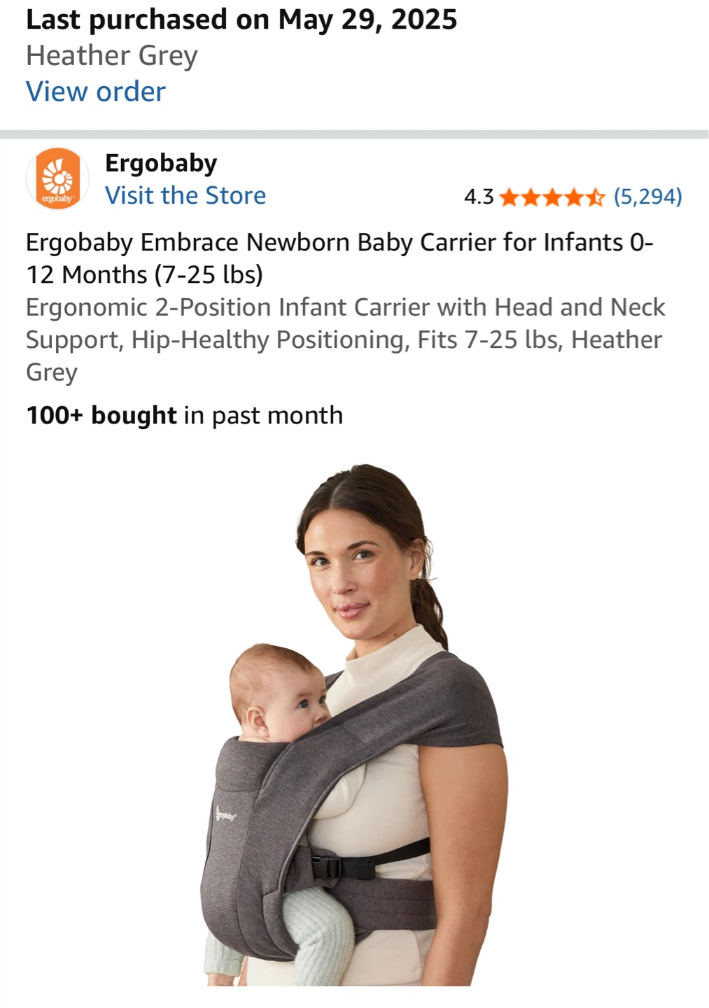 Ergobaby Embrace Carrier - photo 3