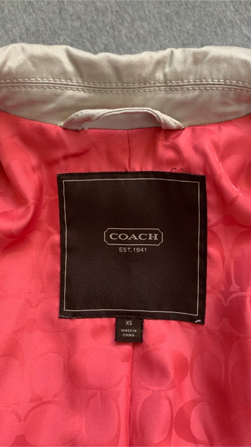 COACH Trench Coat - Size XS - photo 3