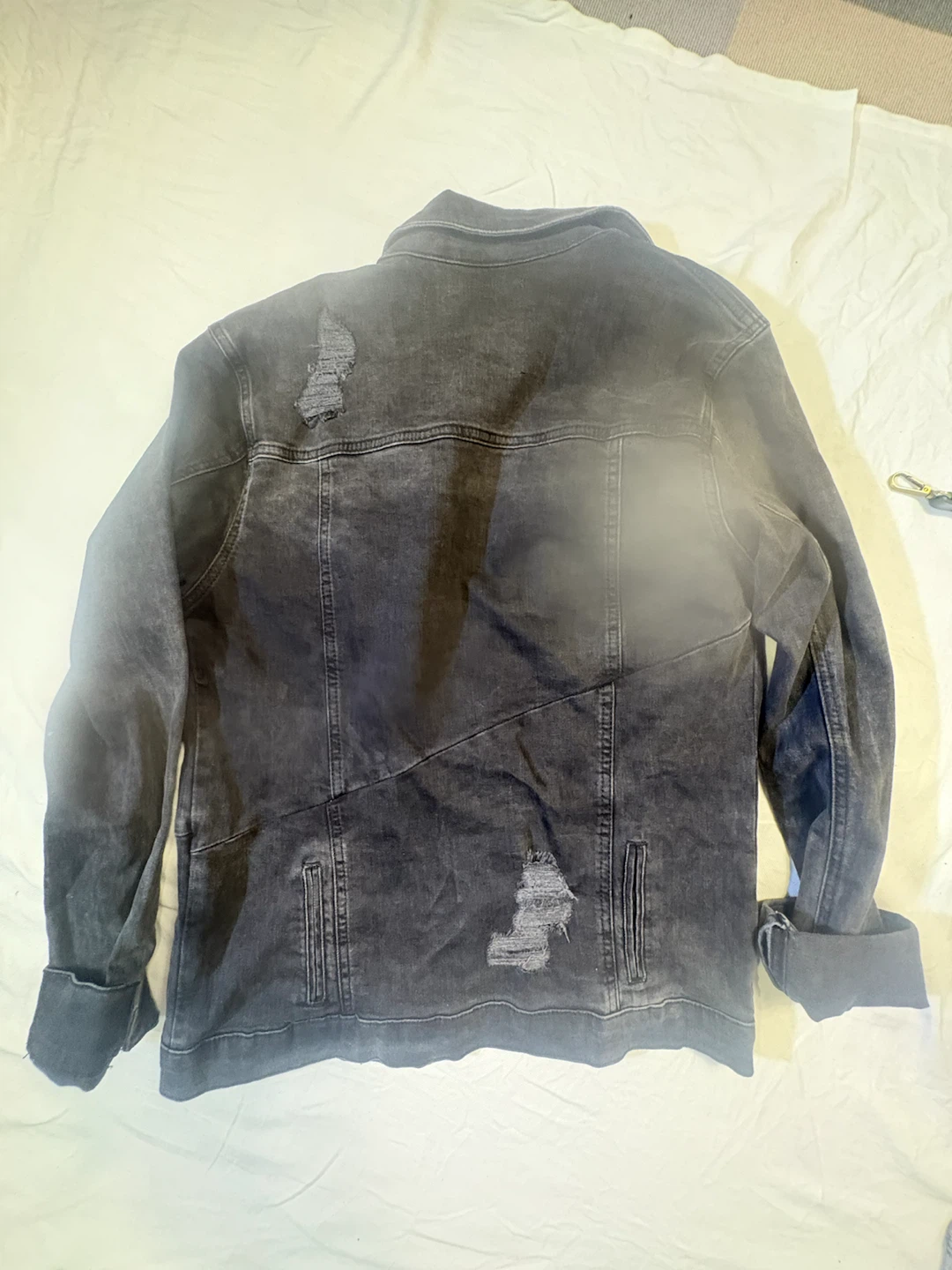 Vitaly Distressed Retooled Trucker Jacket Acid Black - photo 4