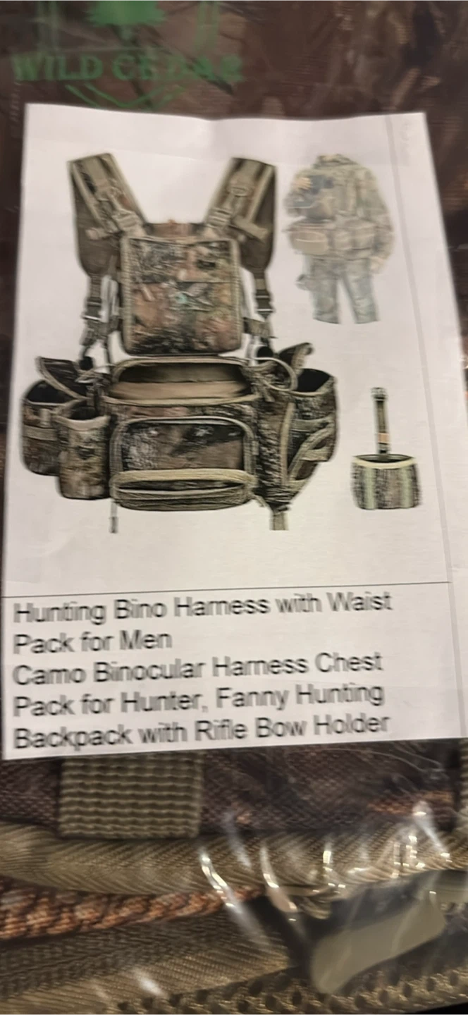 Wild Cedar Hunting Bino Harness and Waist Pack