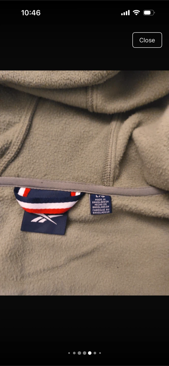 Reebok Zip-Up Fleece Hoodie - photo 3