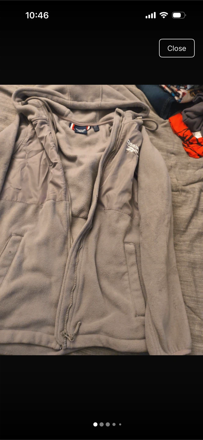 Reebok Zip-Up Fleece Hoodie - photo 5