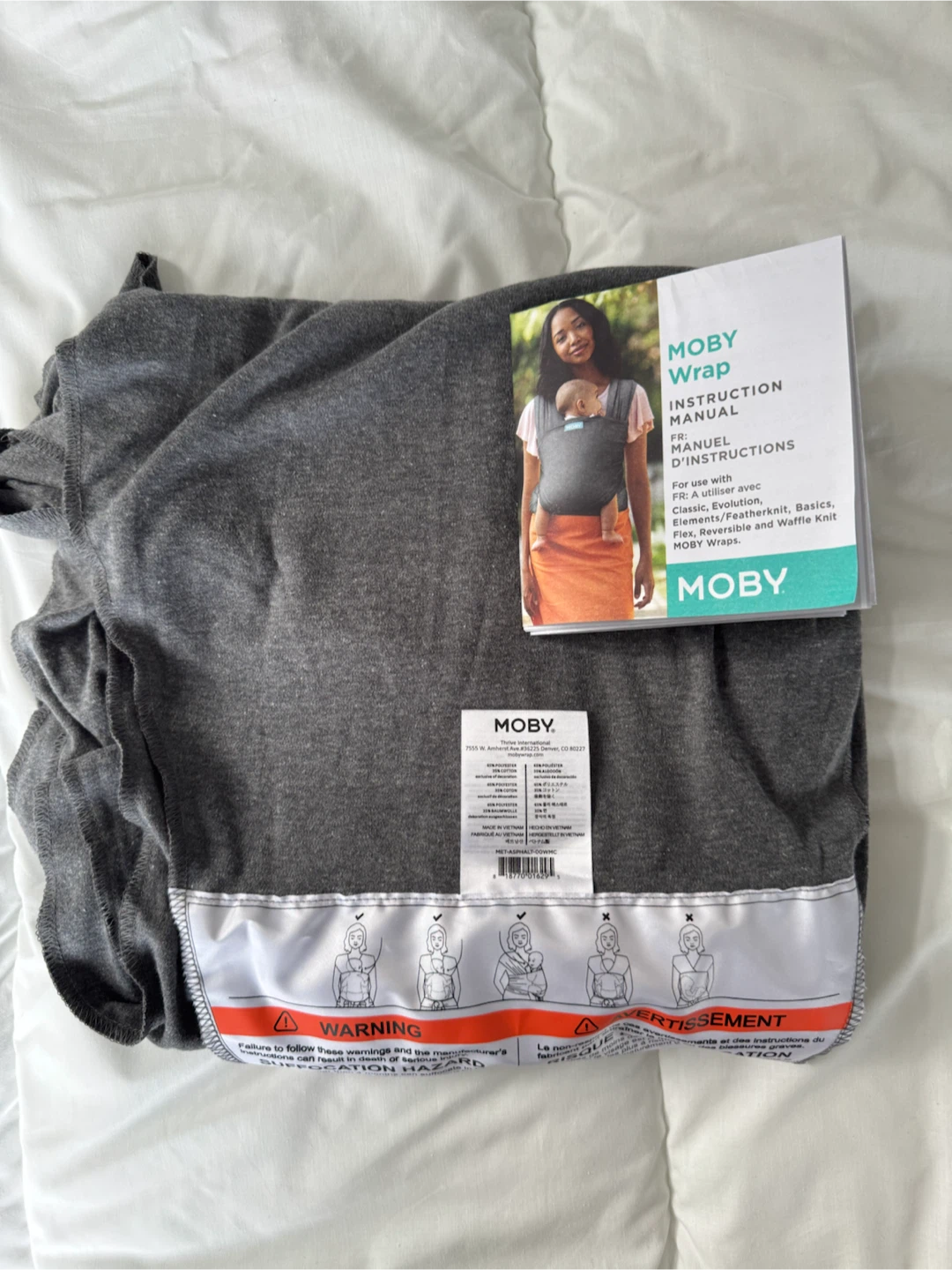Unused Moby Wrap Baby Carrier