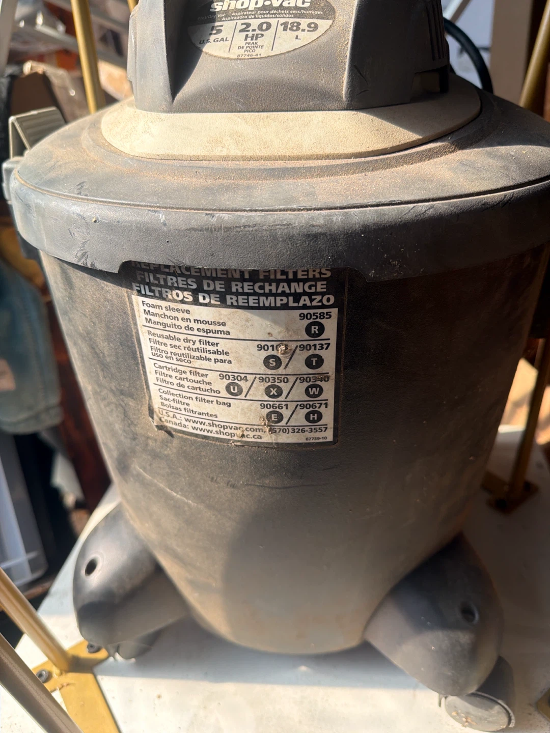 Shop-Vac 5 Gallon Wet/Dry Vacuum - photo 2