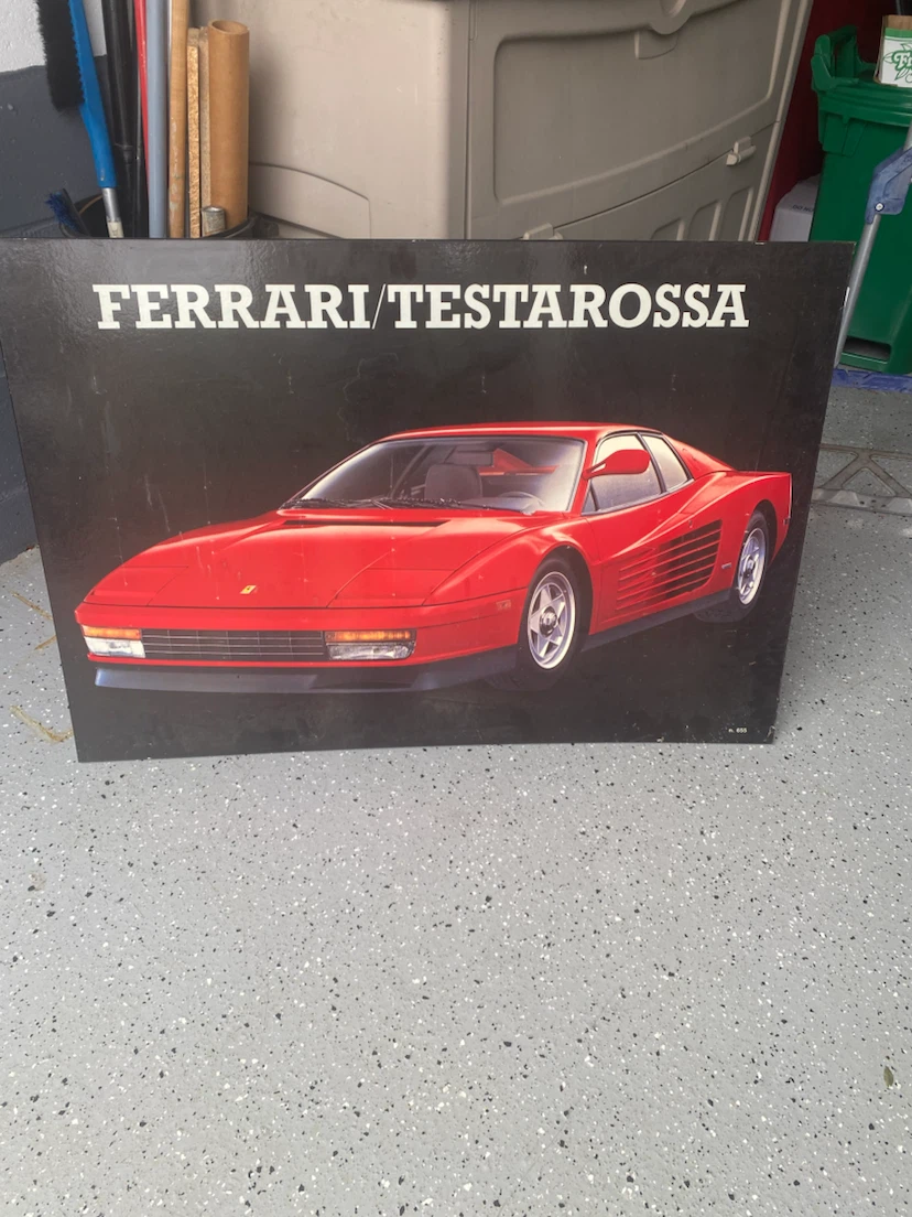 Ferrari Testarossa Wall Mounted Art