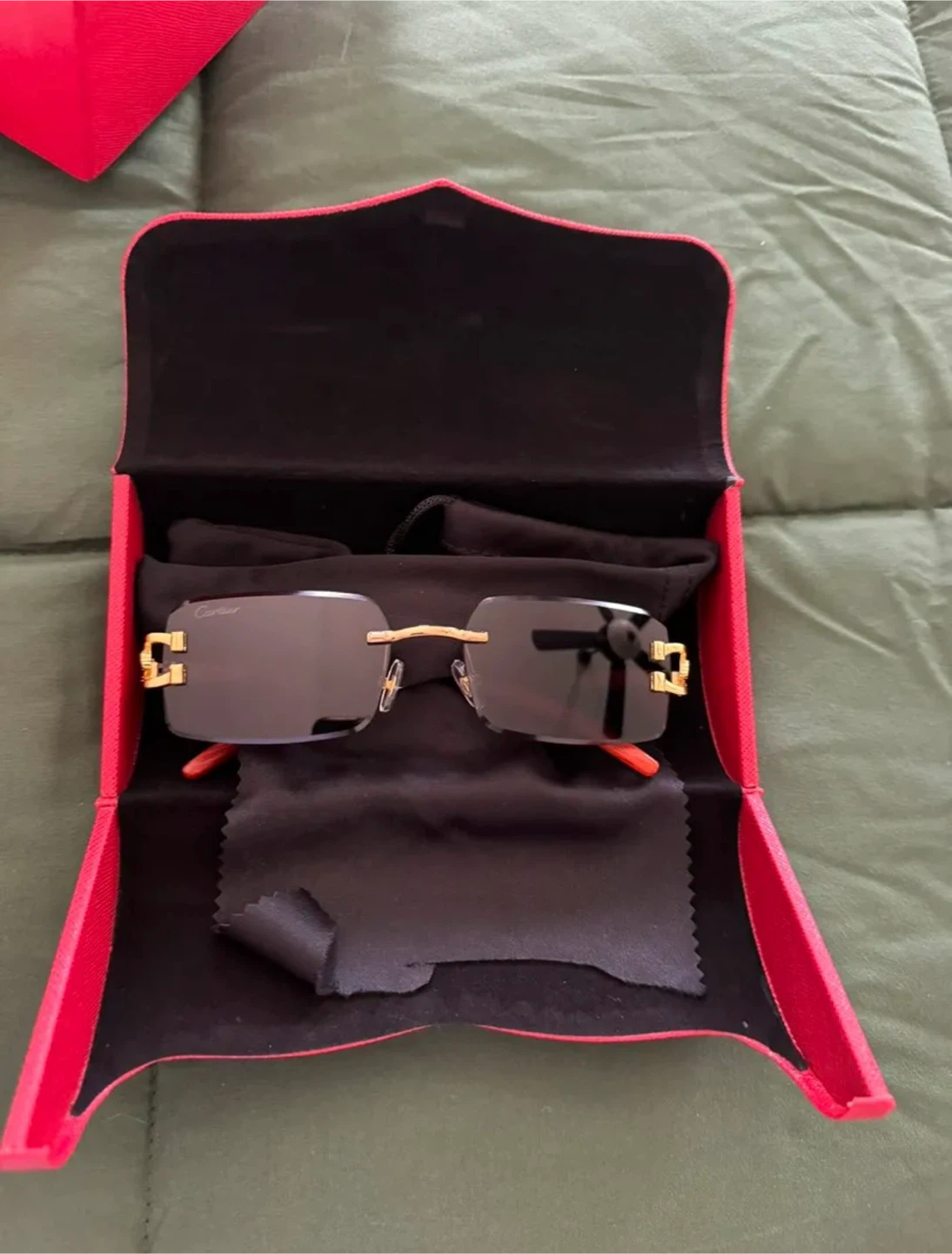 gold framed sunglasses