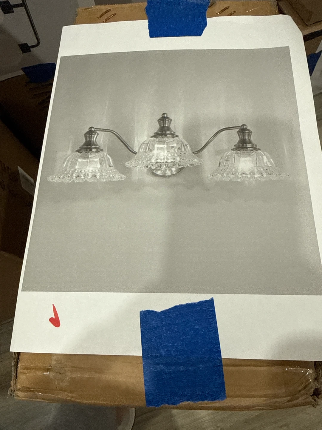 Vintage Gold Bathroom Light Fixtures - 3-Light - photo 5