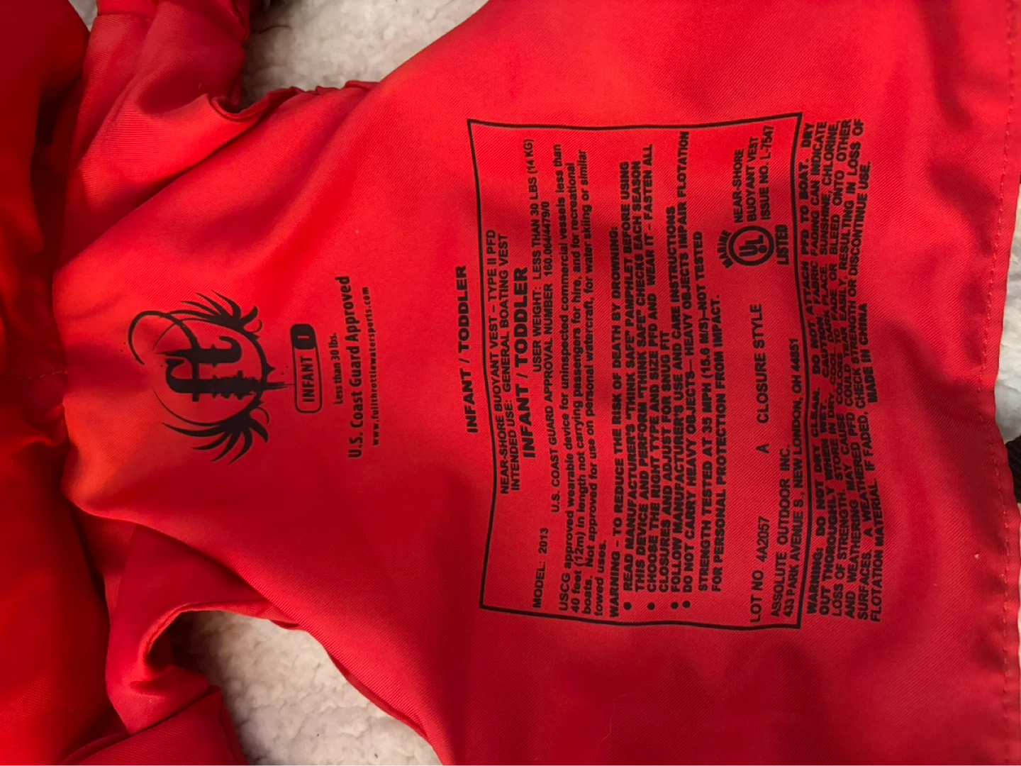 Full Throttle Infant Toddler Life Vest - photo 3