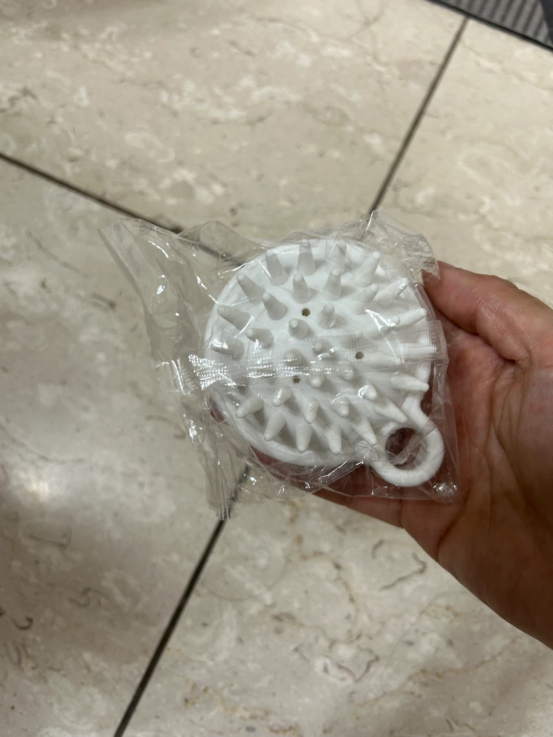 White Scalp HairMassage Brush